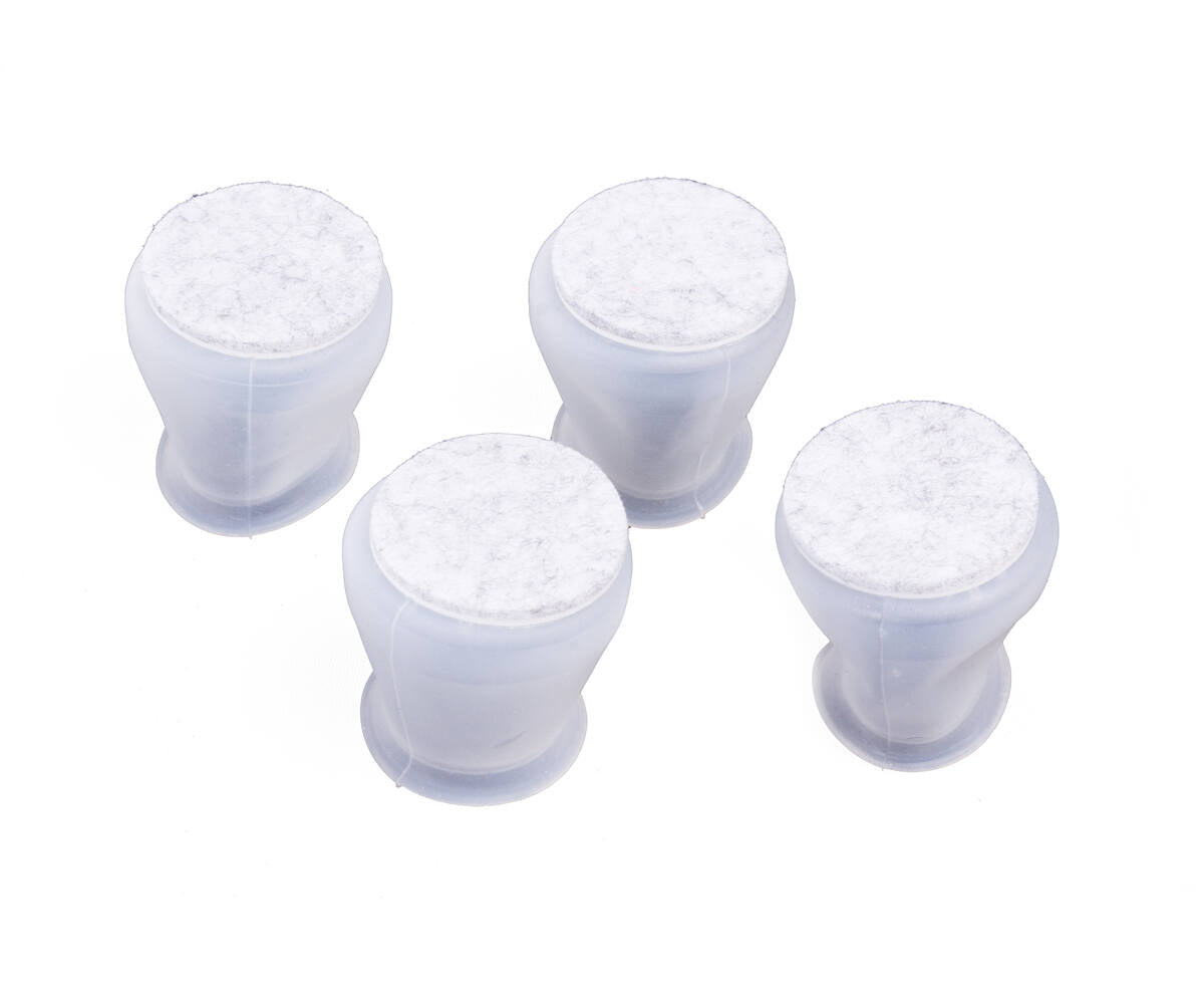 Witte Siliconen Stoelpoot Beschermers, Anti-Kras, Ø28 mm, Geluidsreductie