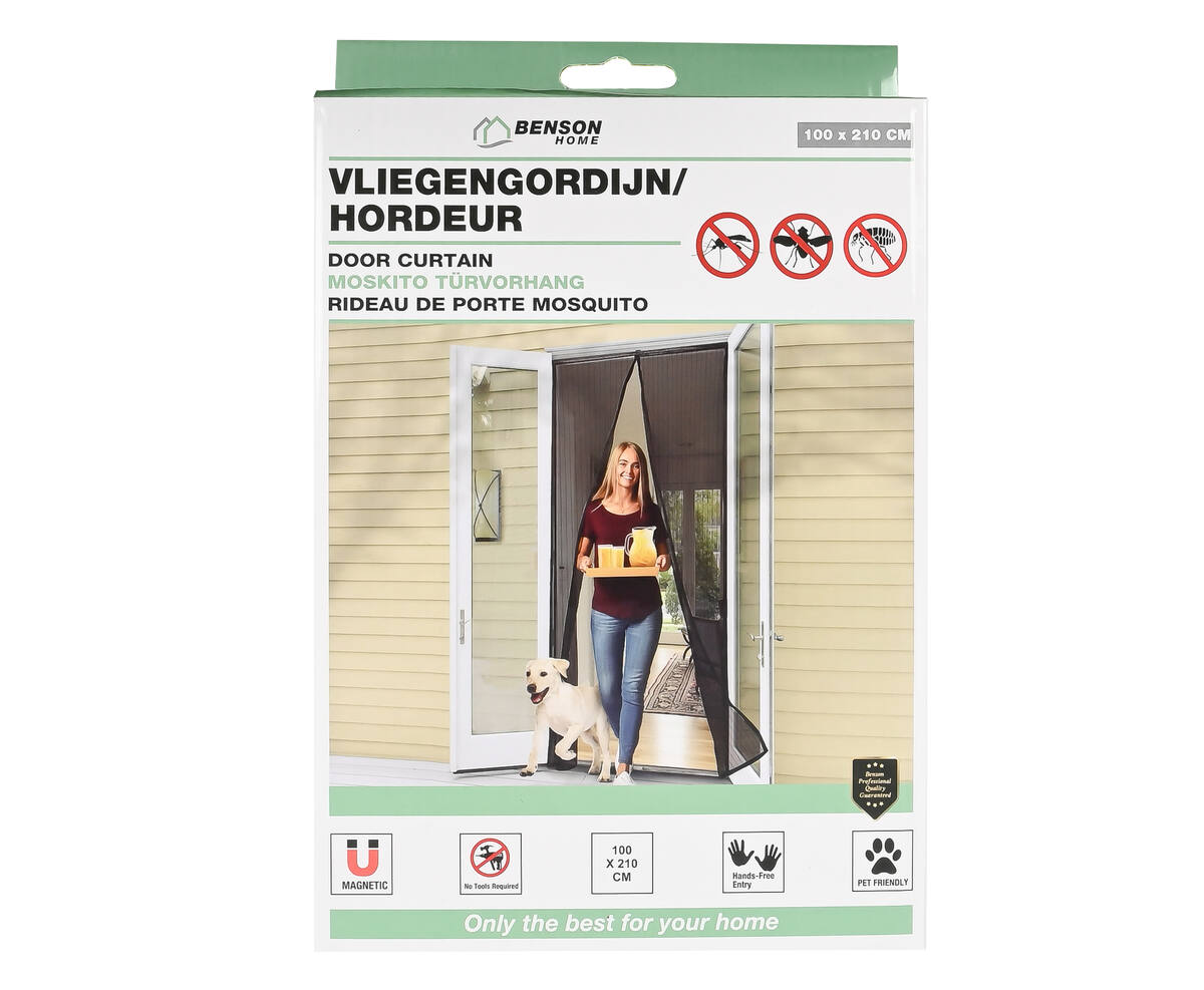 Magnetisch Vliegengordijn 100x210cm - Houdt Insecten Buiten, Handsfree