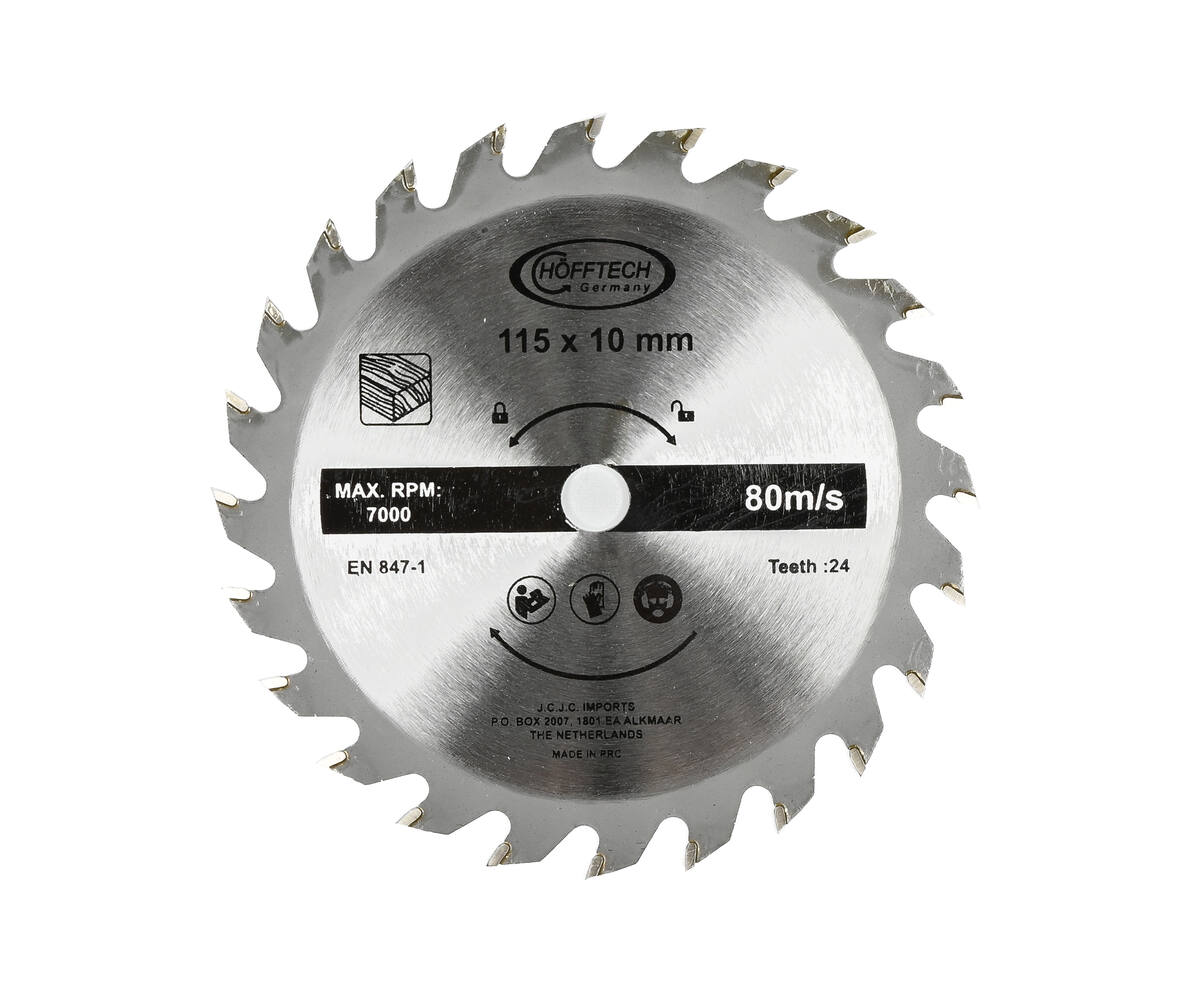 Cirkelzaag 480W ø115 mm, 3500 RPM, Lasergeleider voor Precisie.