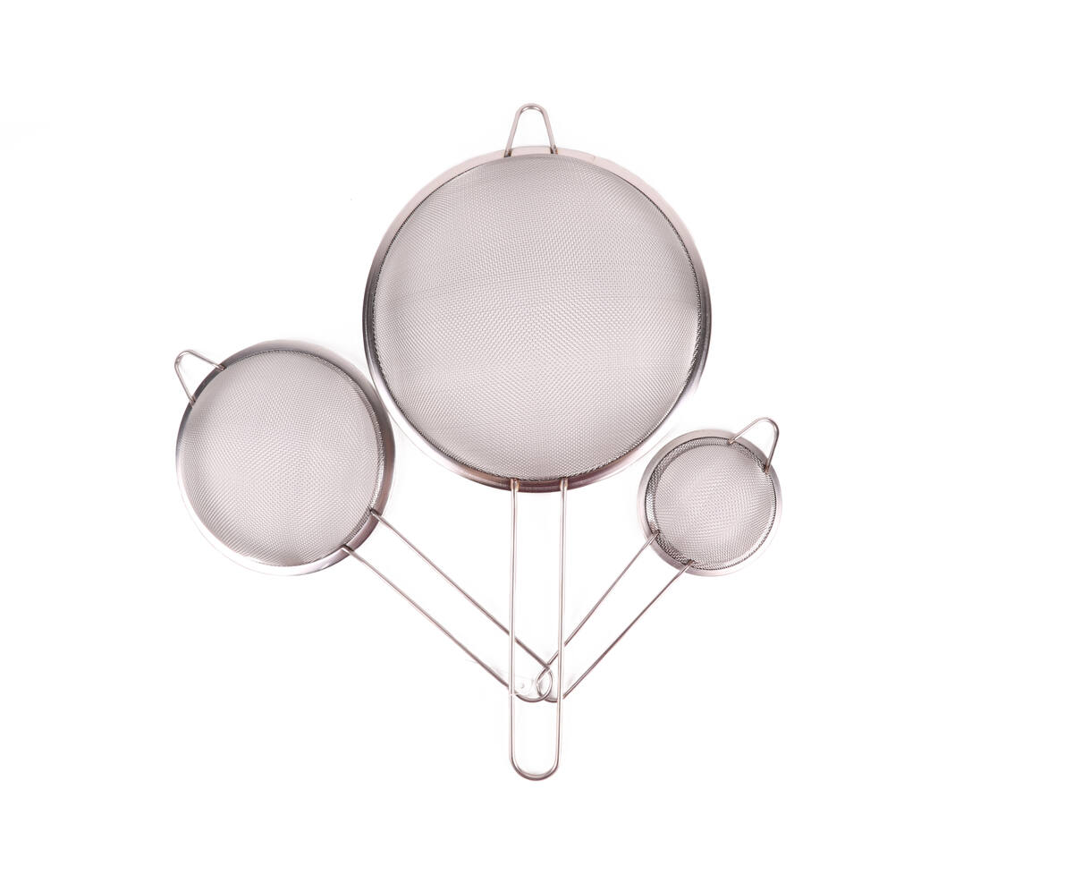 RVS Zeefset 3-delig - 8/14/20 cm voor zeven en scheiden in keuken