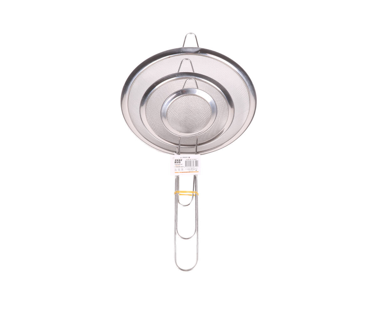 RVS Zeefset 3-delig - 8/14/20 cm voor zeven en scheiden in keuken