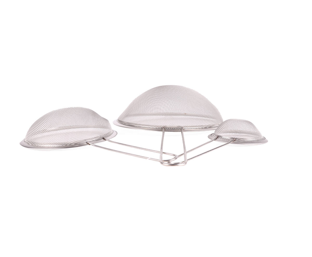 RVS Zeefset 3-delig - 8/14/20 cm voor zeven en scheiden in keuken