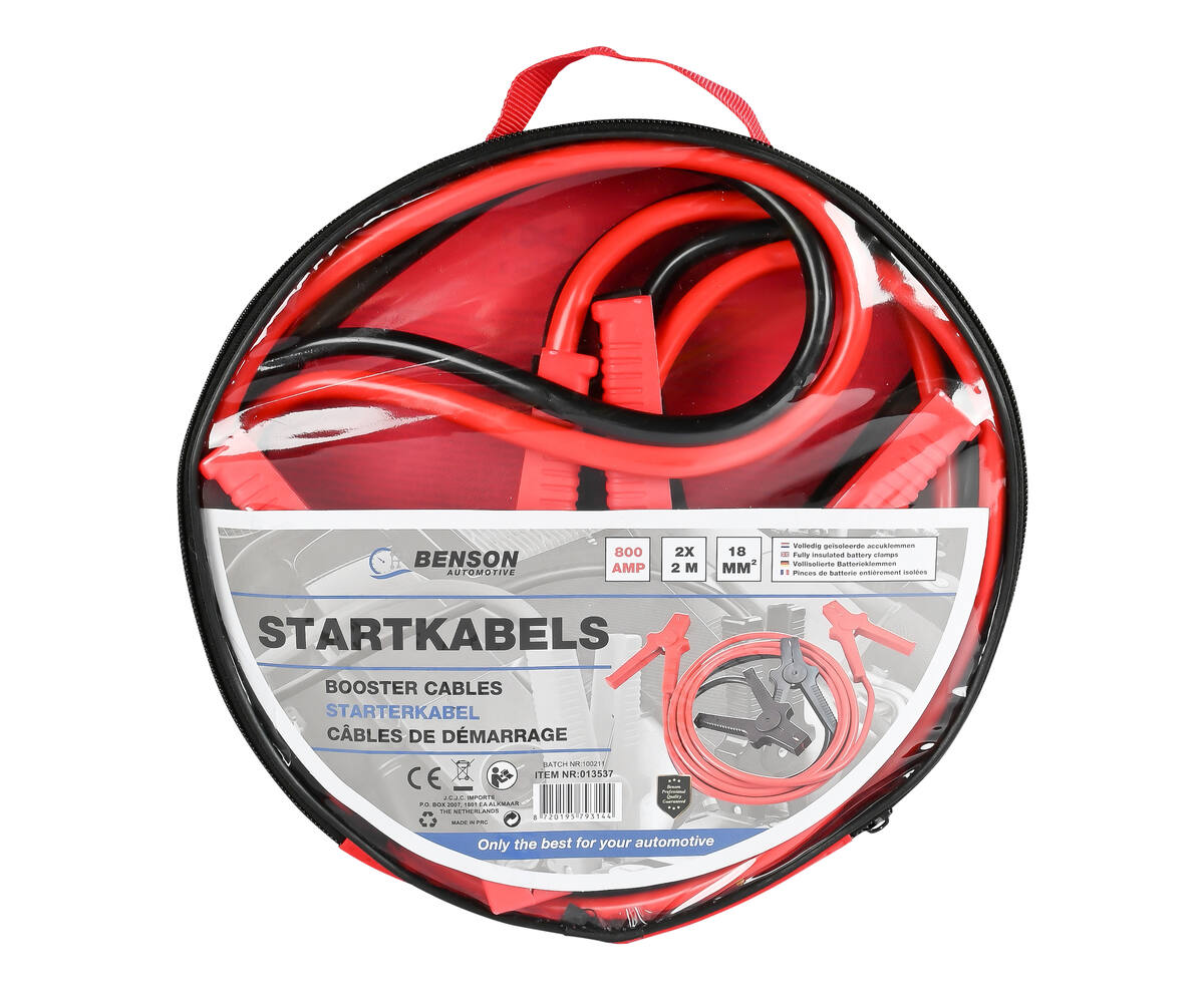 Startkabel 800A - 2.4m met Tas, Ideaal voor Voertuigstarten
