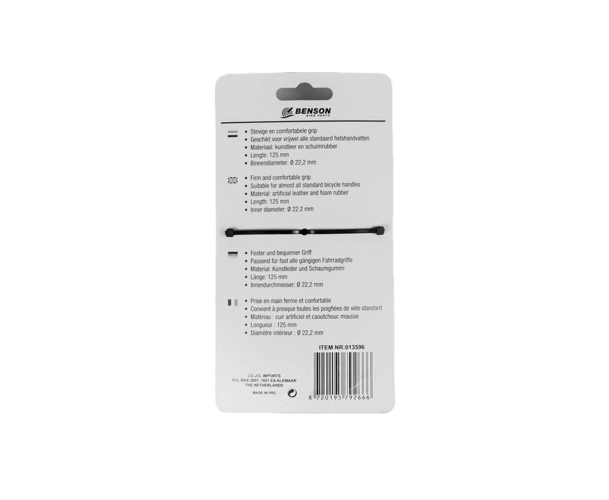 Fietshandvatten 125mm Zwart, Stevige Grip voor Comfortabele Ritten