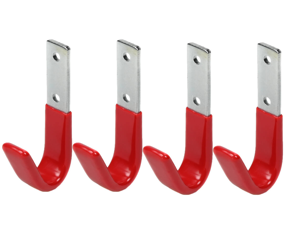 Ophanghaken 8x3.5 cm - Set van 4, 35 kg per haak, ideaal voor garage.