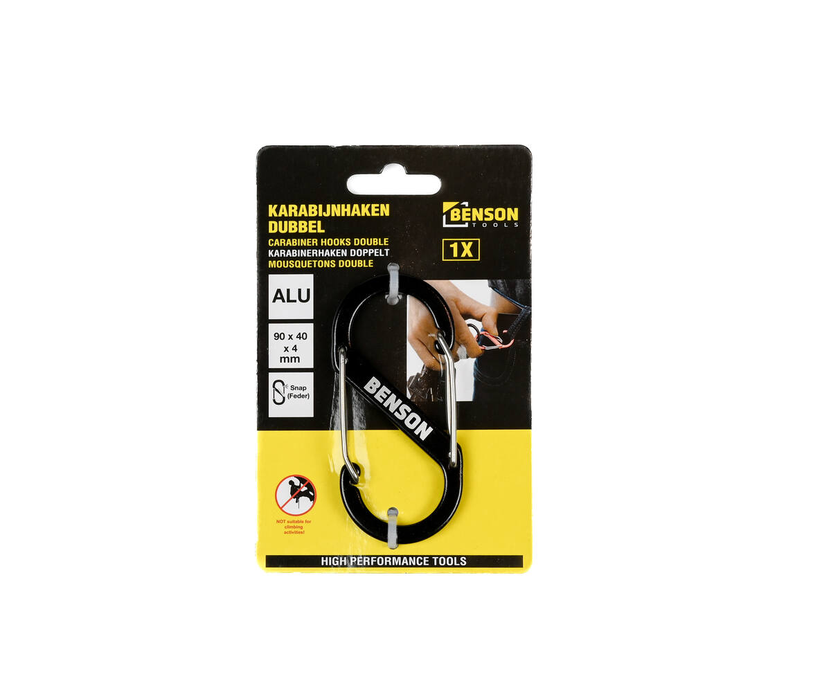 Dubbele Karabijnhaak 90x40 mm - Ideaal voor Kamperen & Reizen