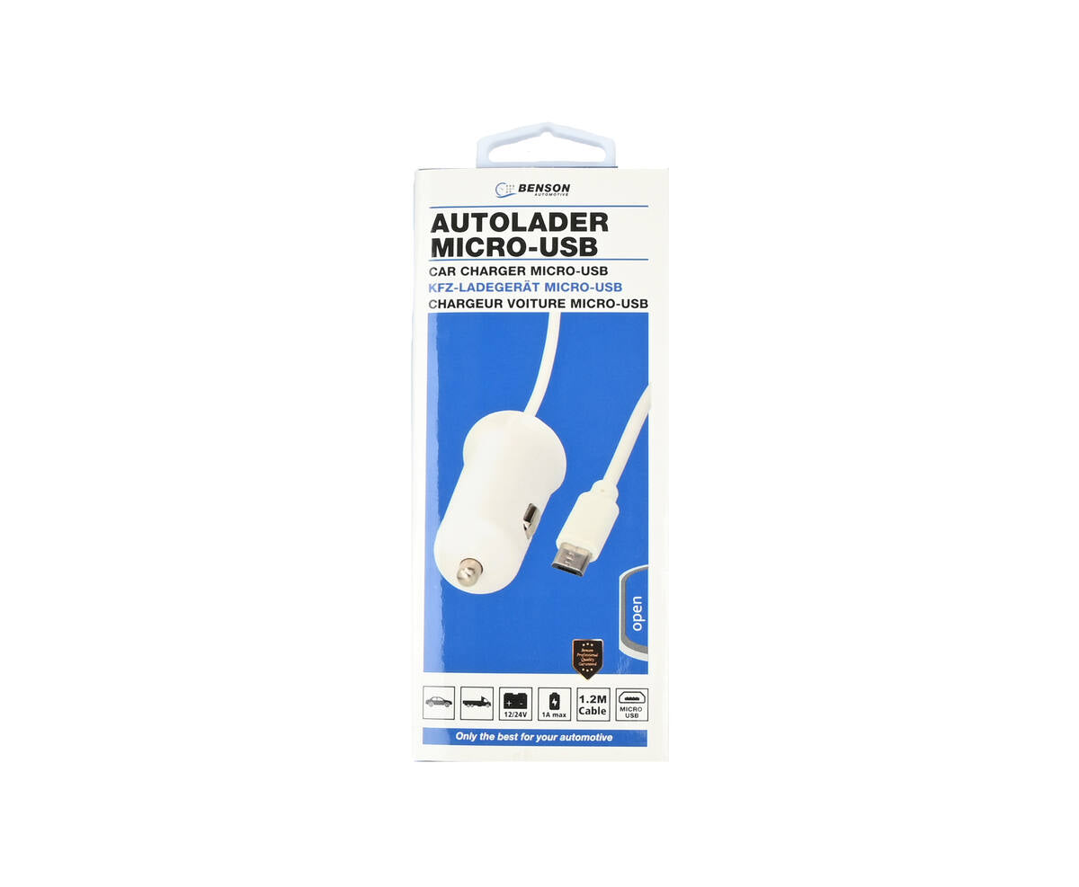 Autolader Micro USB 1.2m, 12-24V - Perfect voor Auto en Vrachtwagen