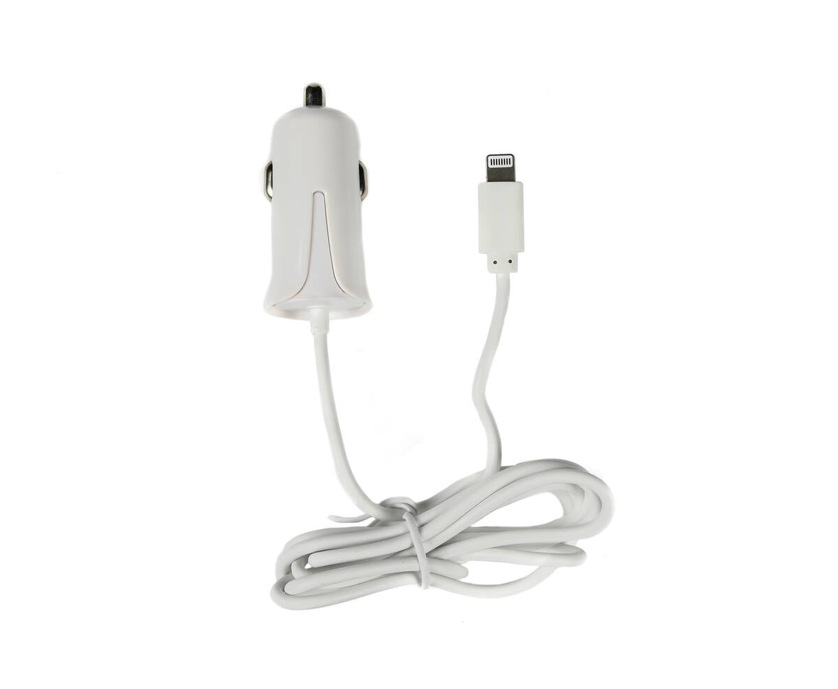 Autolader 12-24V met 1.2m Lightning Kabel - Snel Opladen Onderweg
