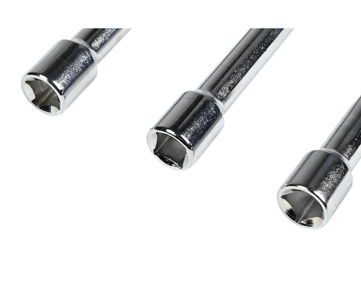Dop Verlengstuk Set 3-dlg 1/2" x 3"/6"/9" voor moeilijk bereikbare bouten.