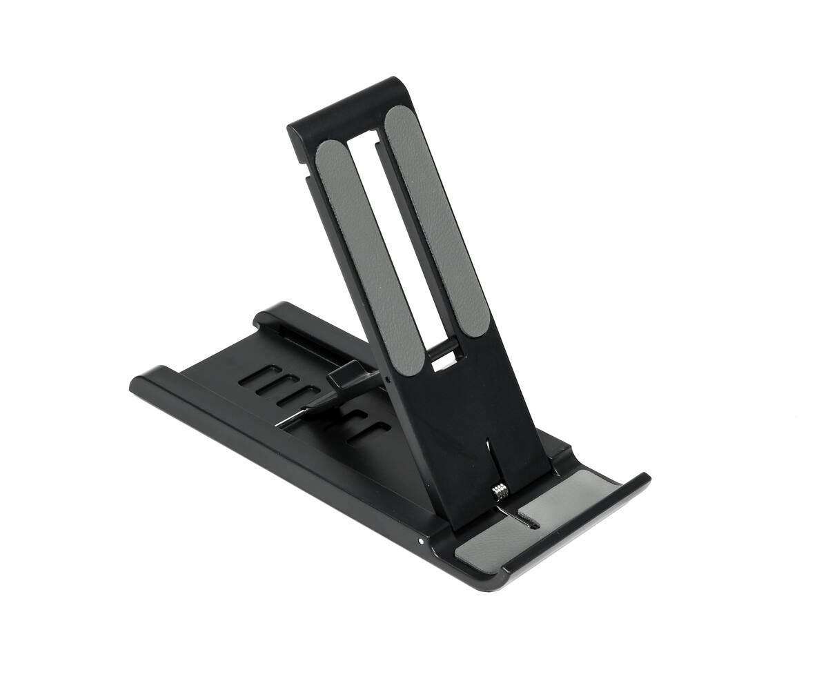Verstelbare Smartphone Houder, 6 Posities, Vouwbaar, Zwart, 12x5x0,7cm