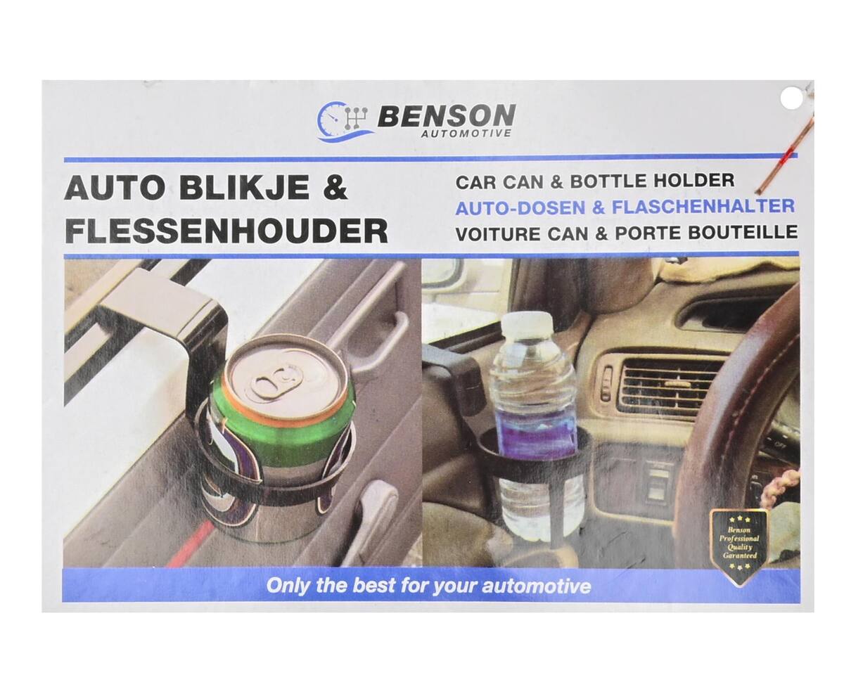 Auto Drankhouder: Bevestigbaar, Geschikt voor Blikjes en Flesjes