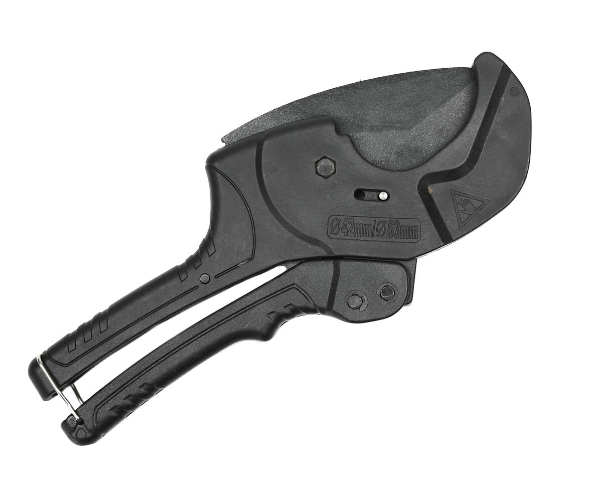 Pijpensnijder 0-63mm: Snijdt PVC, PP, PU, PE buizen moeiteloos.