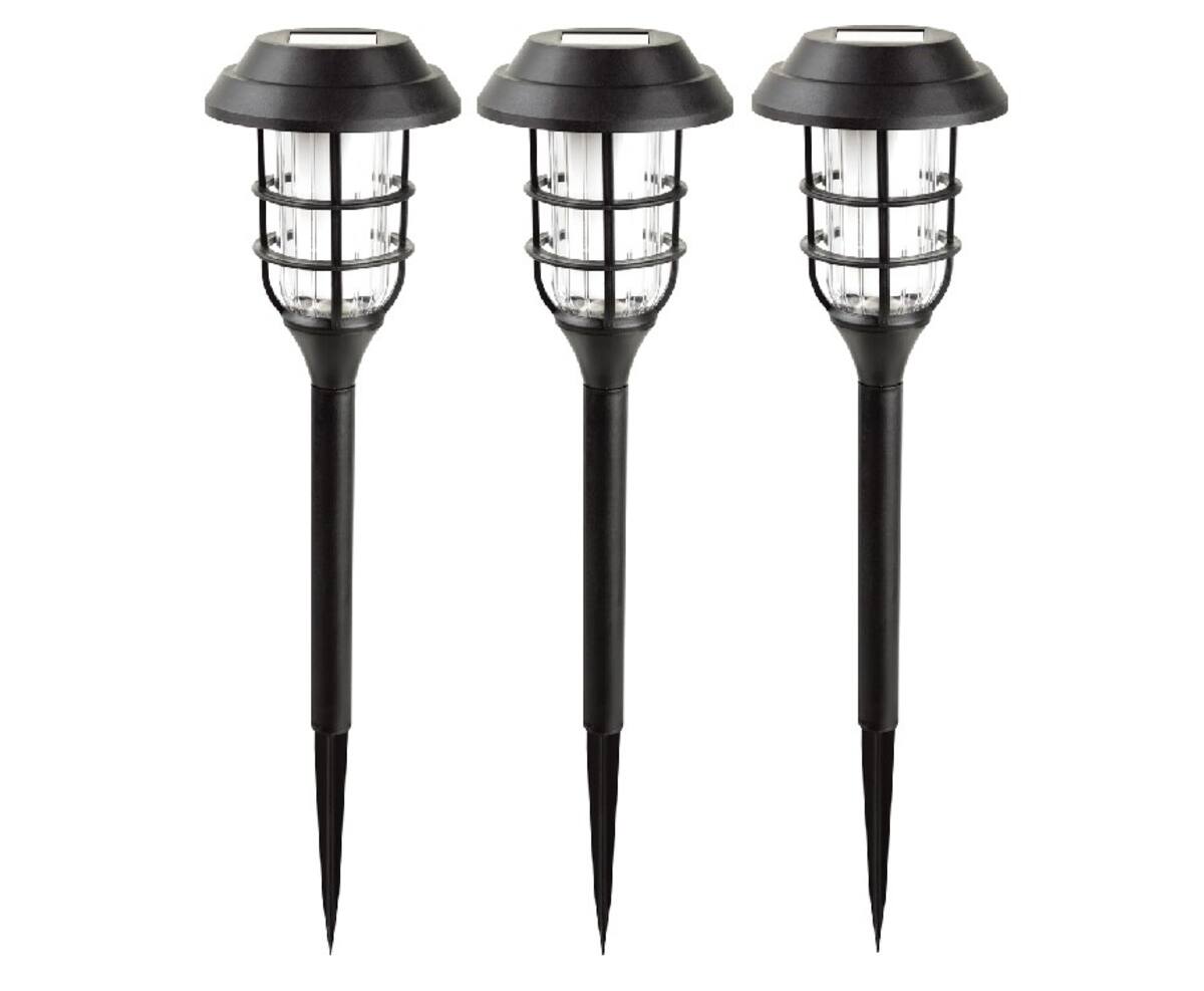 Solar Tuinfakkel Set 43 cm, Vlameffect, Verlicht Paden & Patios