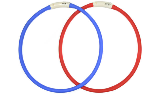LED Hondenhalsband, USB-oplaadbaar, Ø 23,5 cm, Waterbestendig