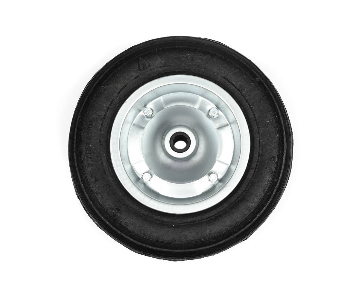 Kruiwagenwiel 335x75 mm, Semi Solid, 20 mm Asgat, Geschikt voor 80L.
