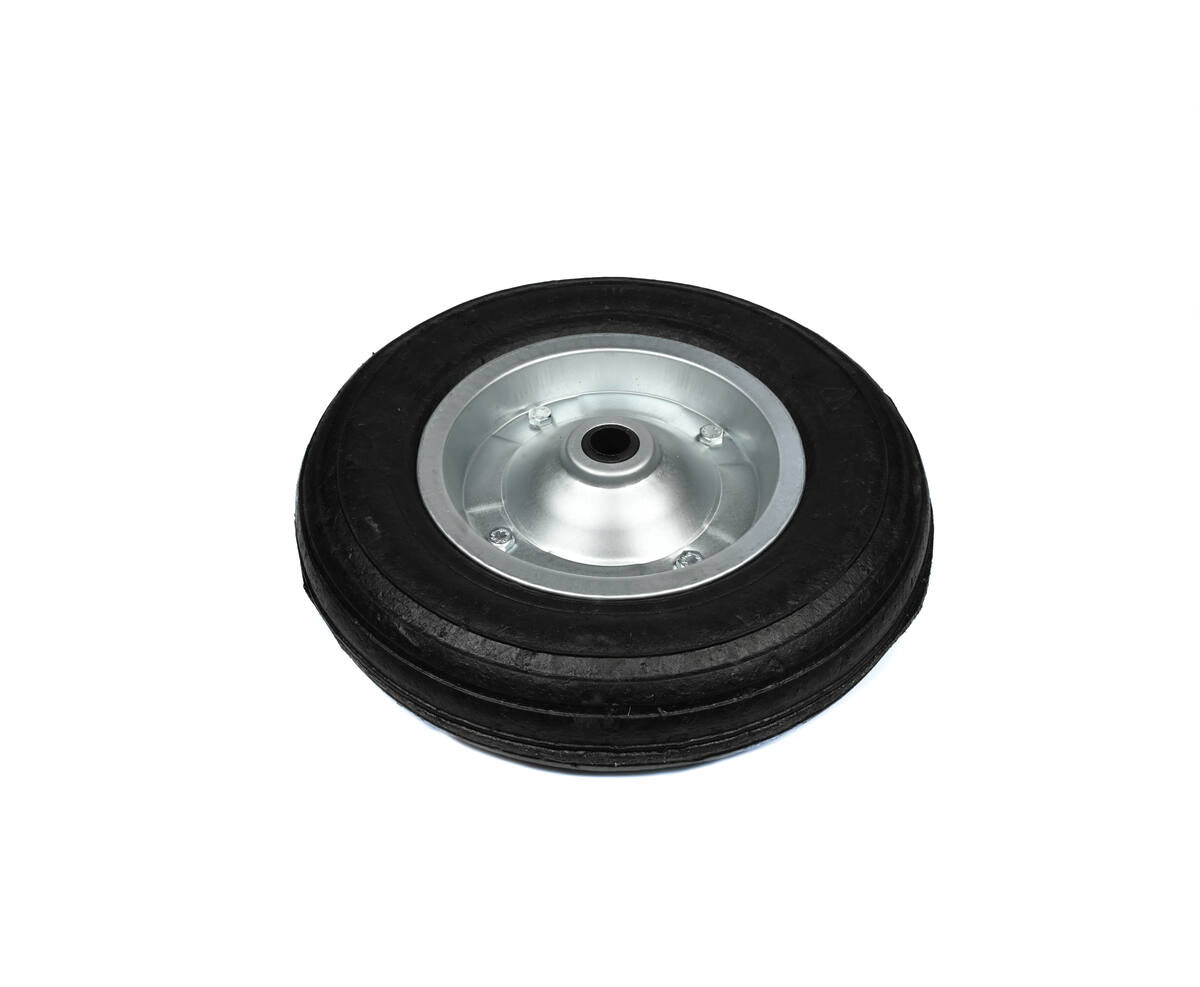 Kruiwagenwiel 335x75 mm, Semi Solid, 20 mm Asgat, Geschikt voor 80L.