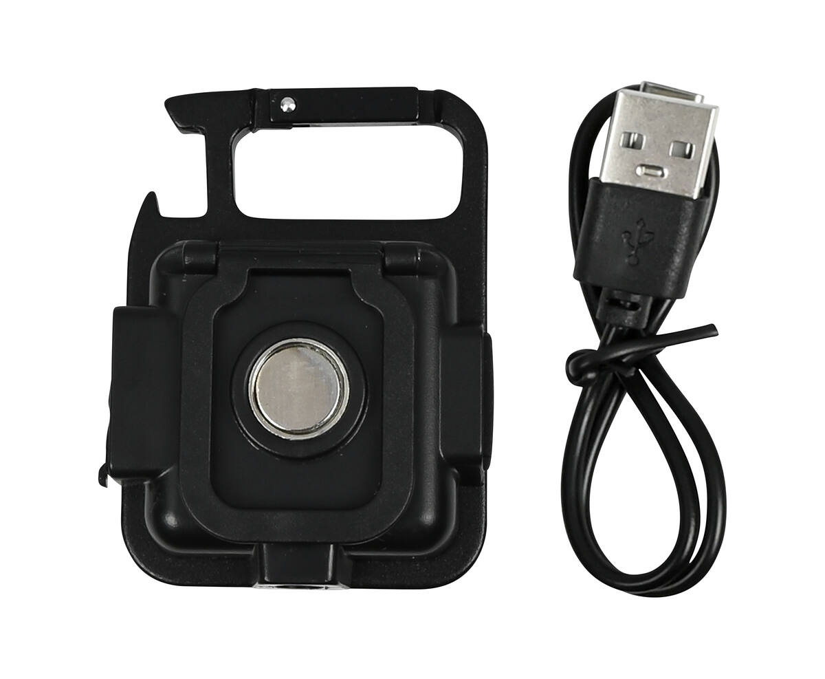 COB Zaklamp Sleutelhanger: Oplaadbaar, USB, 230 Lumen, 4 Modi
