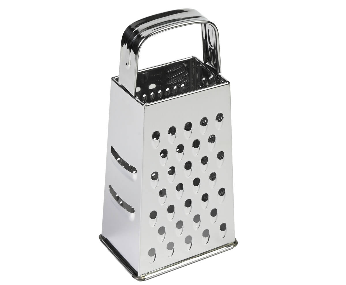 RVS Rasp 4-zijdig, 18 cm - Snij en Rasp Groenten & Kaas Simpel