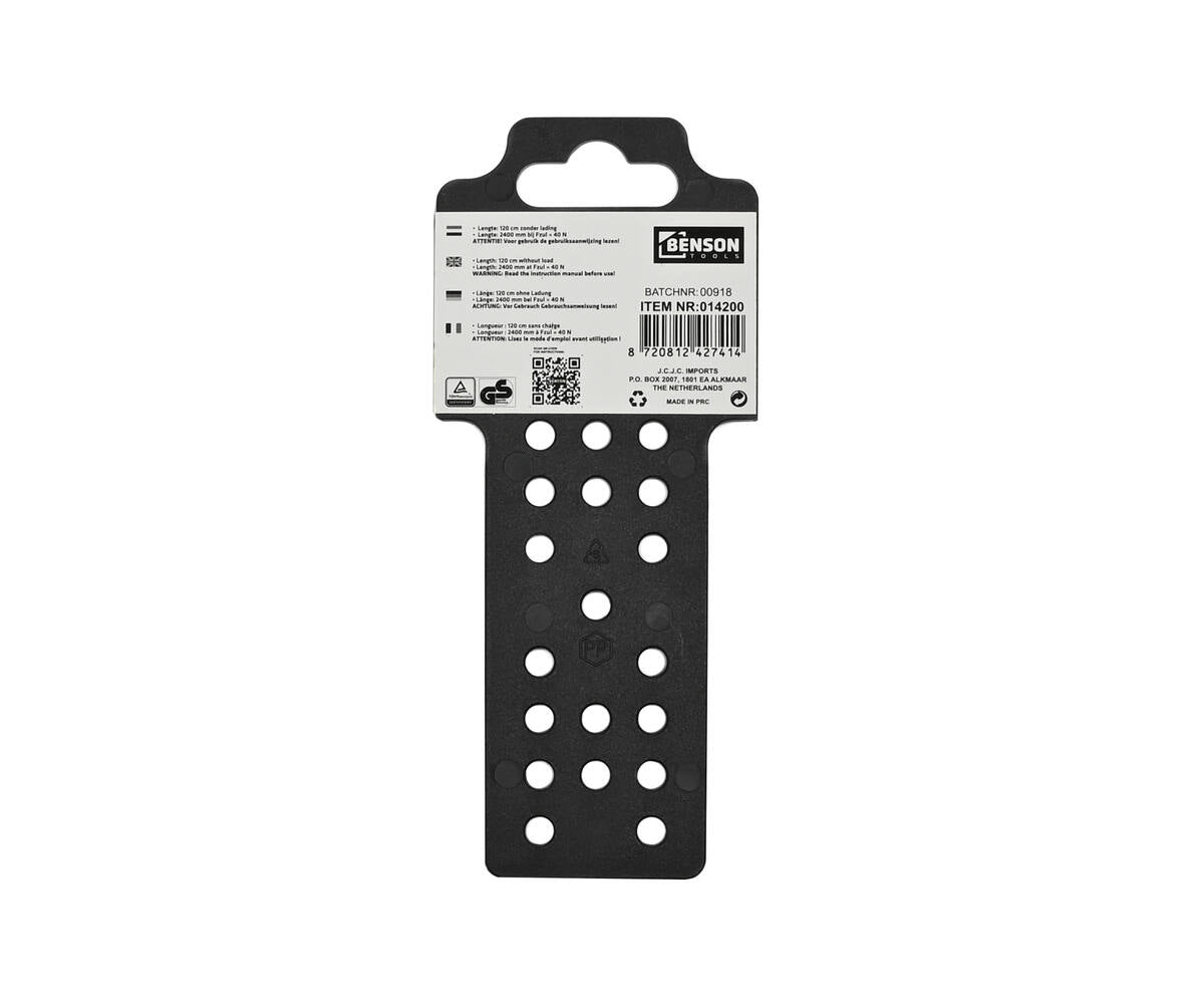 Elastiek 120cm + Karabijnhaak: Flexibel voor lichte bagage.