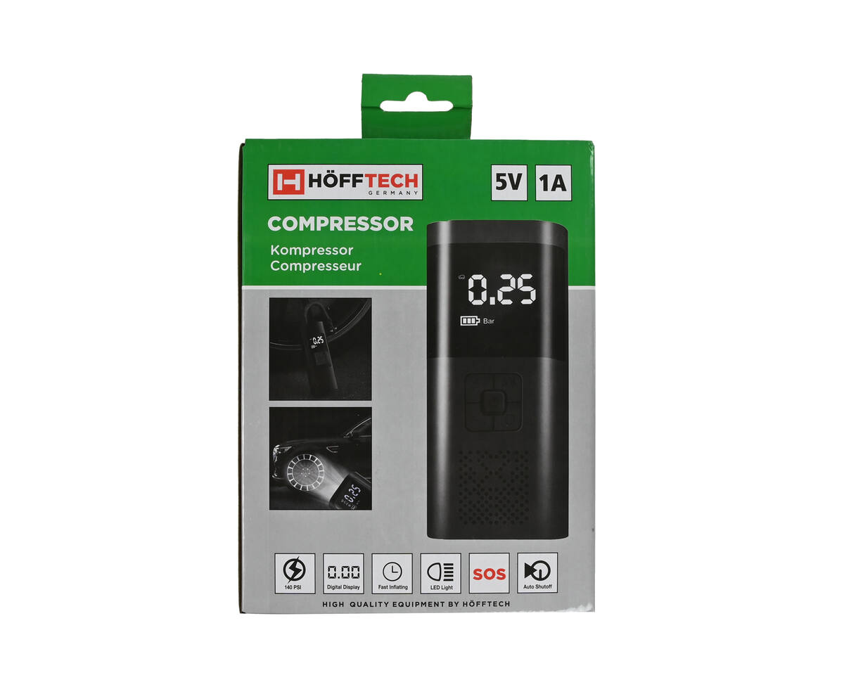 Draagbare Mini Accu Compressor, Auto-/Fietsbanden Oppompen