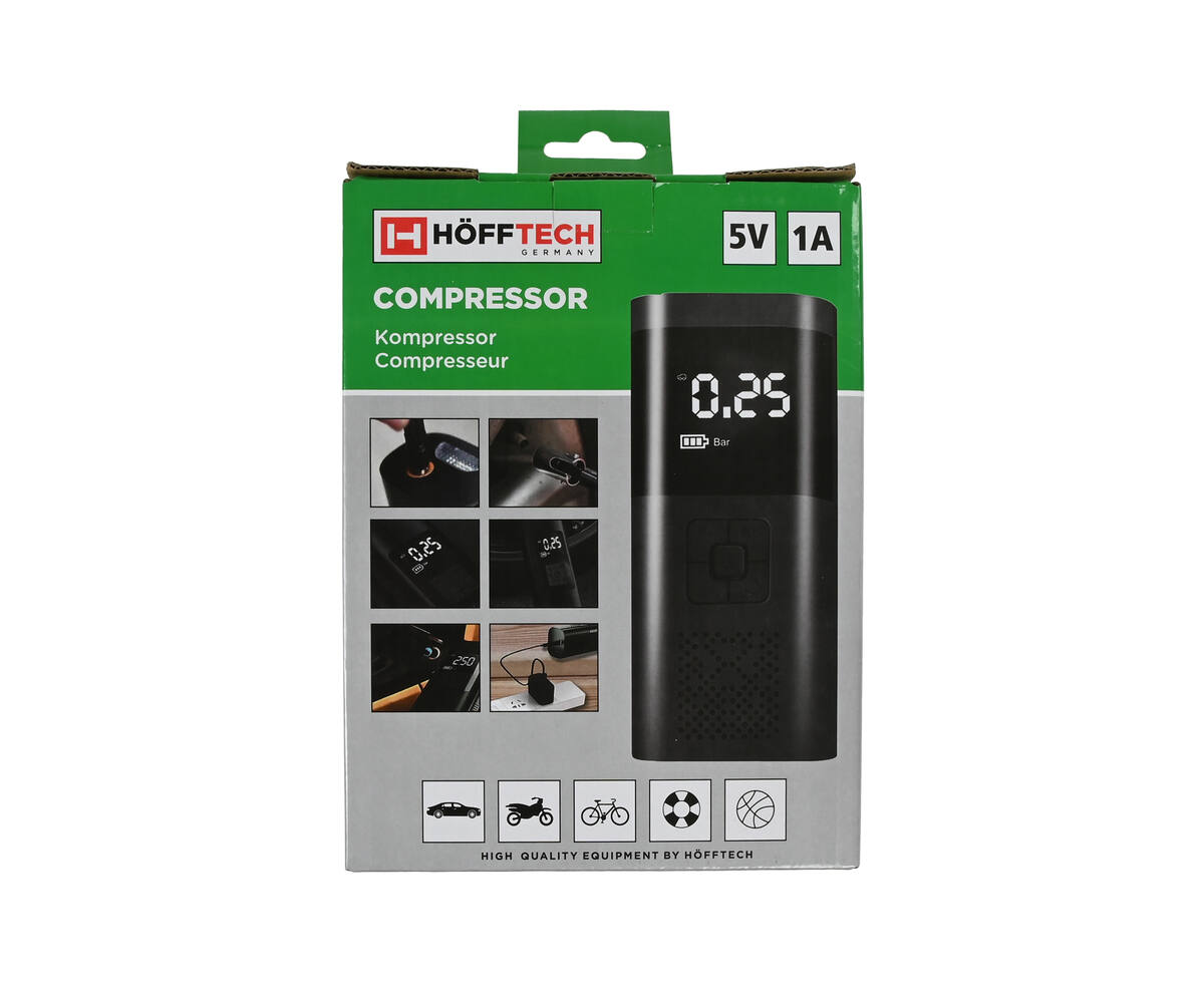 Draagbare Mini Accu Compressor, Auto-/Fietsbanden Oppompen