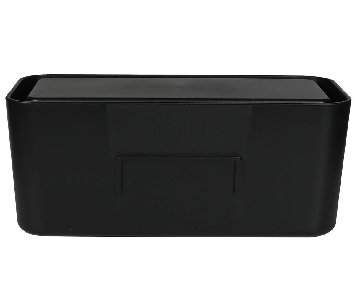 Zwarte Kabelbox 31x13.5x13 cm met Deksel voor Kabelbeheer en Veiligheid