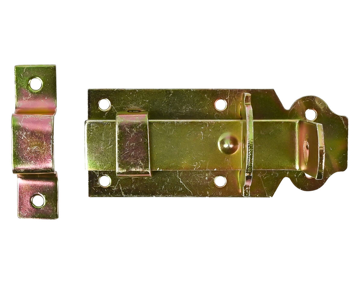 Deurschuif 4" 100 mm Recht, met Hangslotoptie, Inclusief Bevestiging