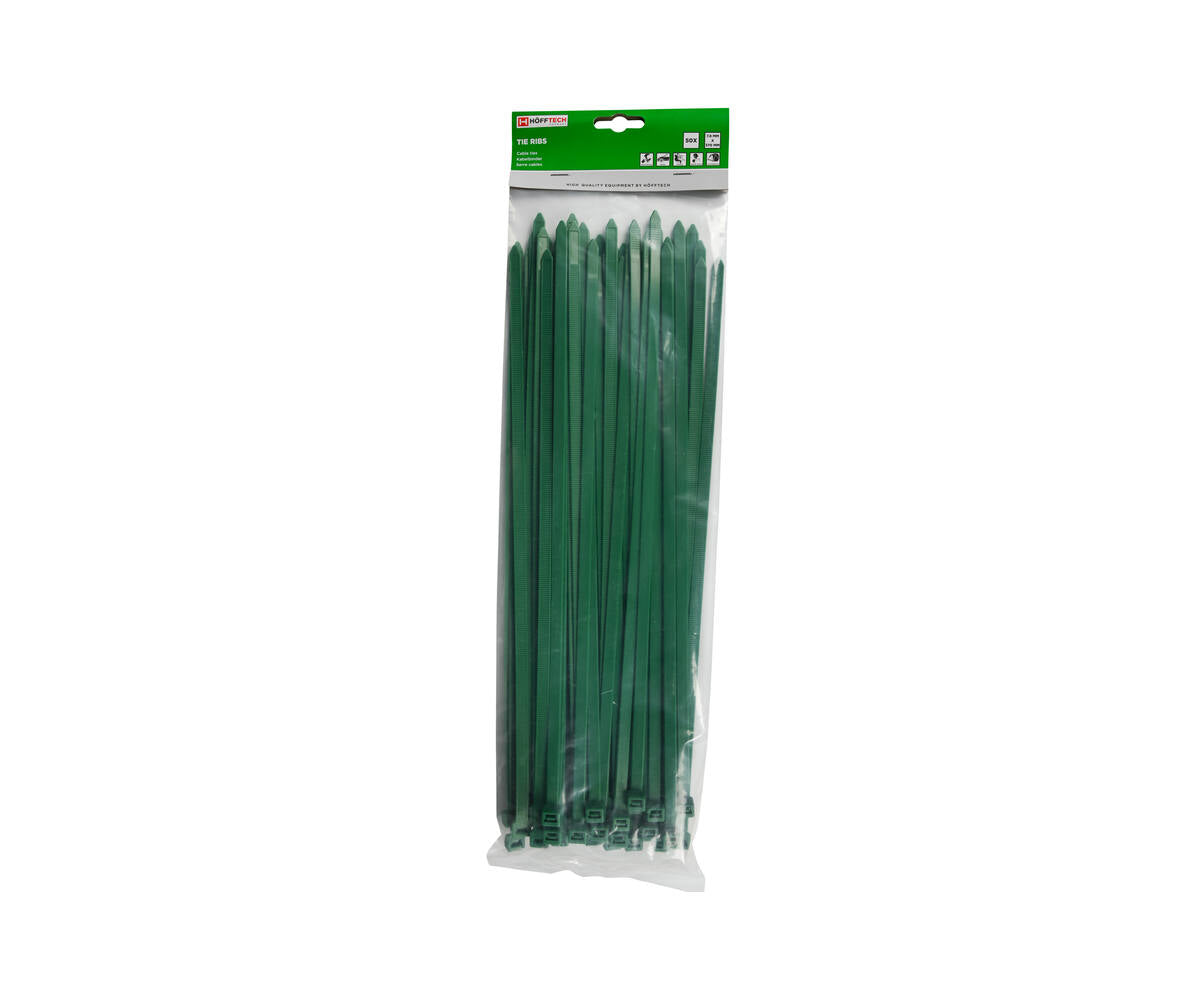 Groene Kabelbinders 7.8x370mm - 50st voor Kabelbeheer en Bevestiging