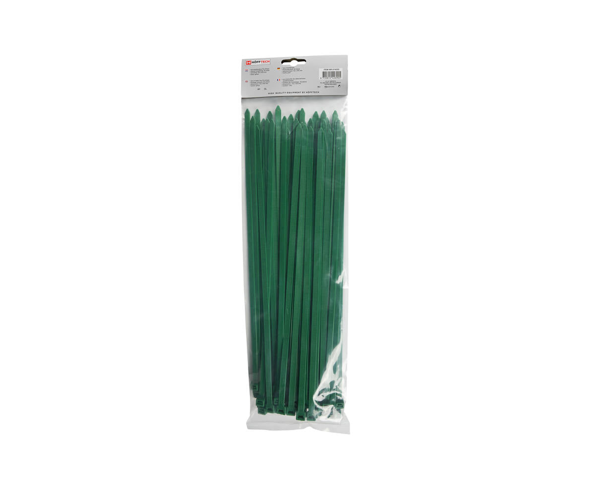 Groene Kabelbinders 7.8x370mm - 50st voor Kabelbeheer en Bevestiging