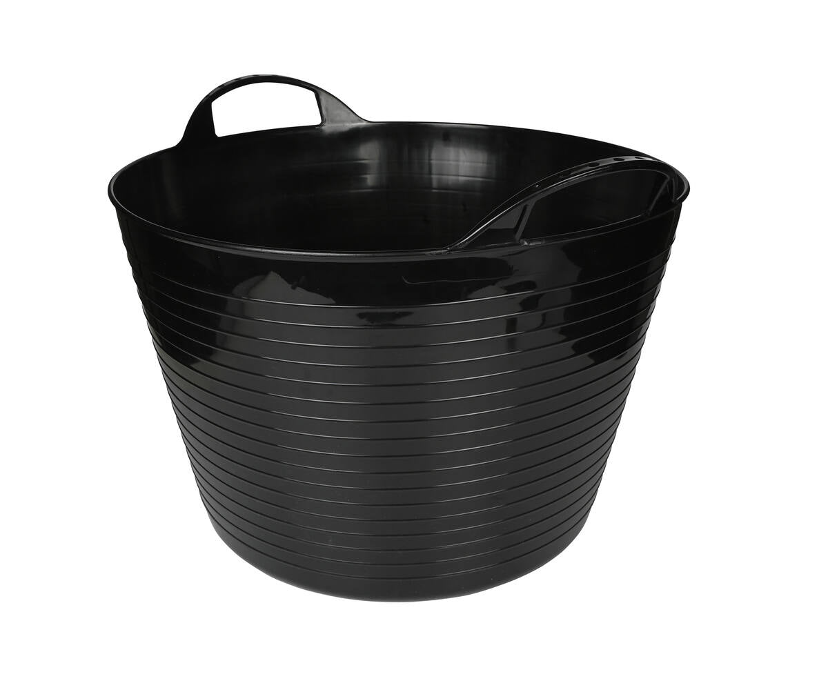 Zwarte Flexibele Mand 22L, 43x43x31 cm, Ideaal voor Tuinprojecten