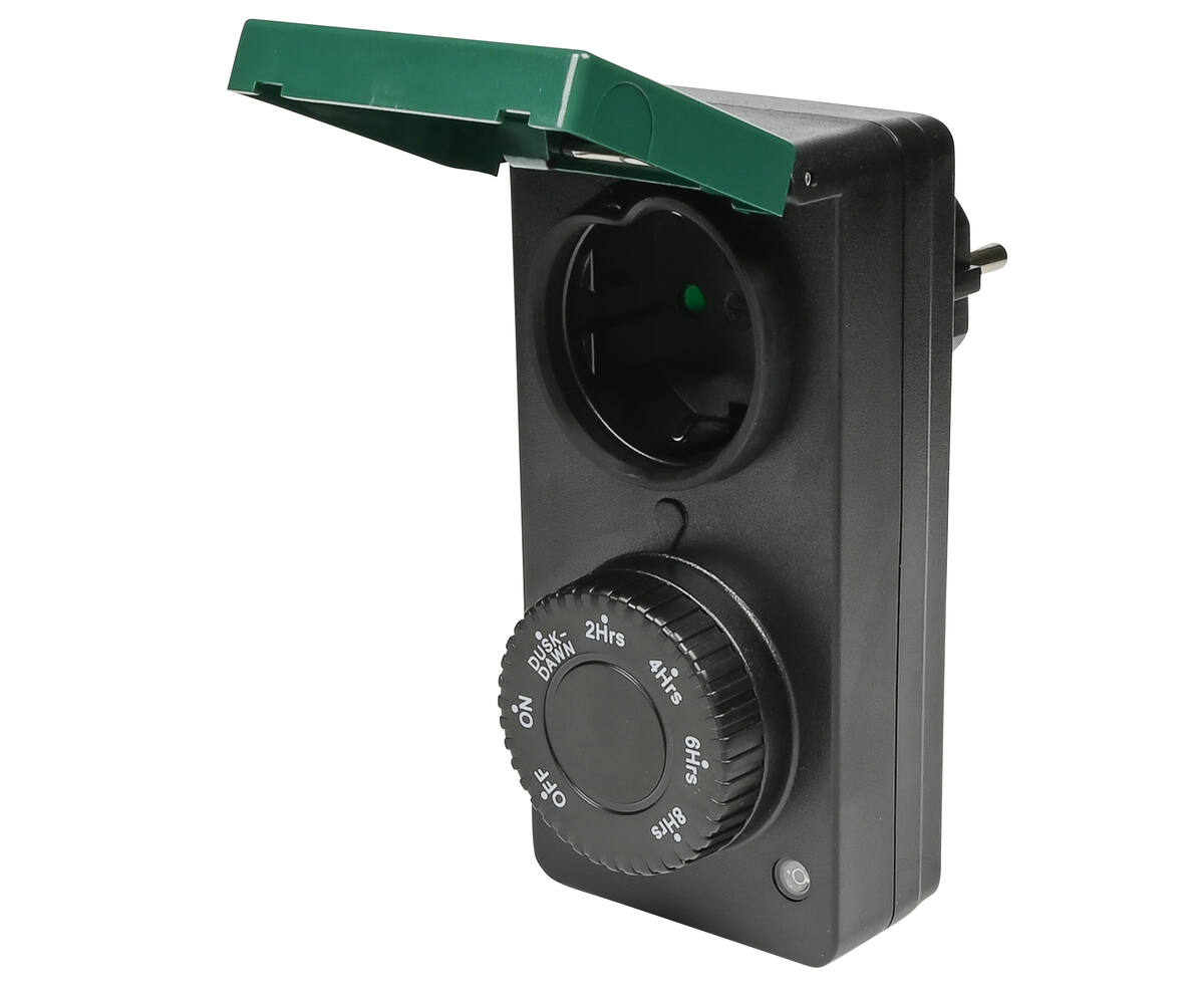 Tijdschakelaar Sensor Buiten, 230V, 8A, IP44, Dag/Nacht, Afteltimer.