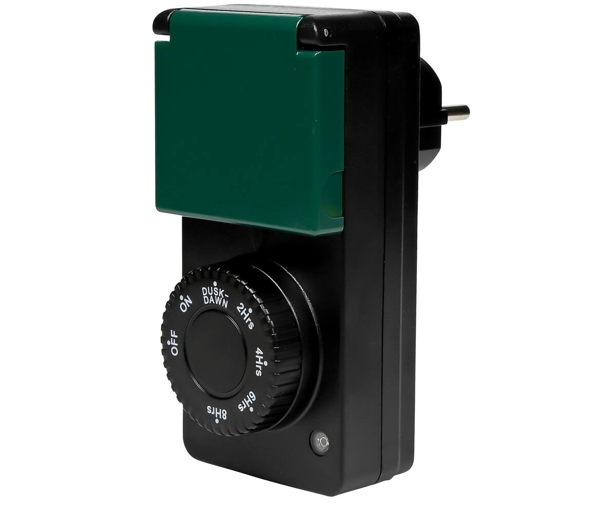 Tijdschakelaar Sensor Buiten, 230V, 8A, IP44, Dag/Nacht, Afteltimer.
