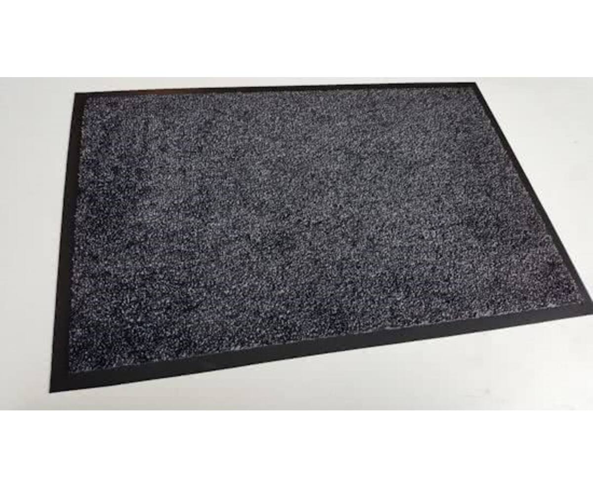 Deurmat 50x80 cm Antraciet, Absorberend Polyester, Antislip Rubber