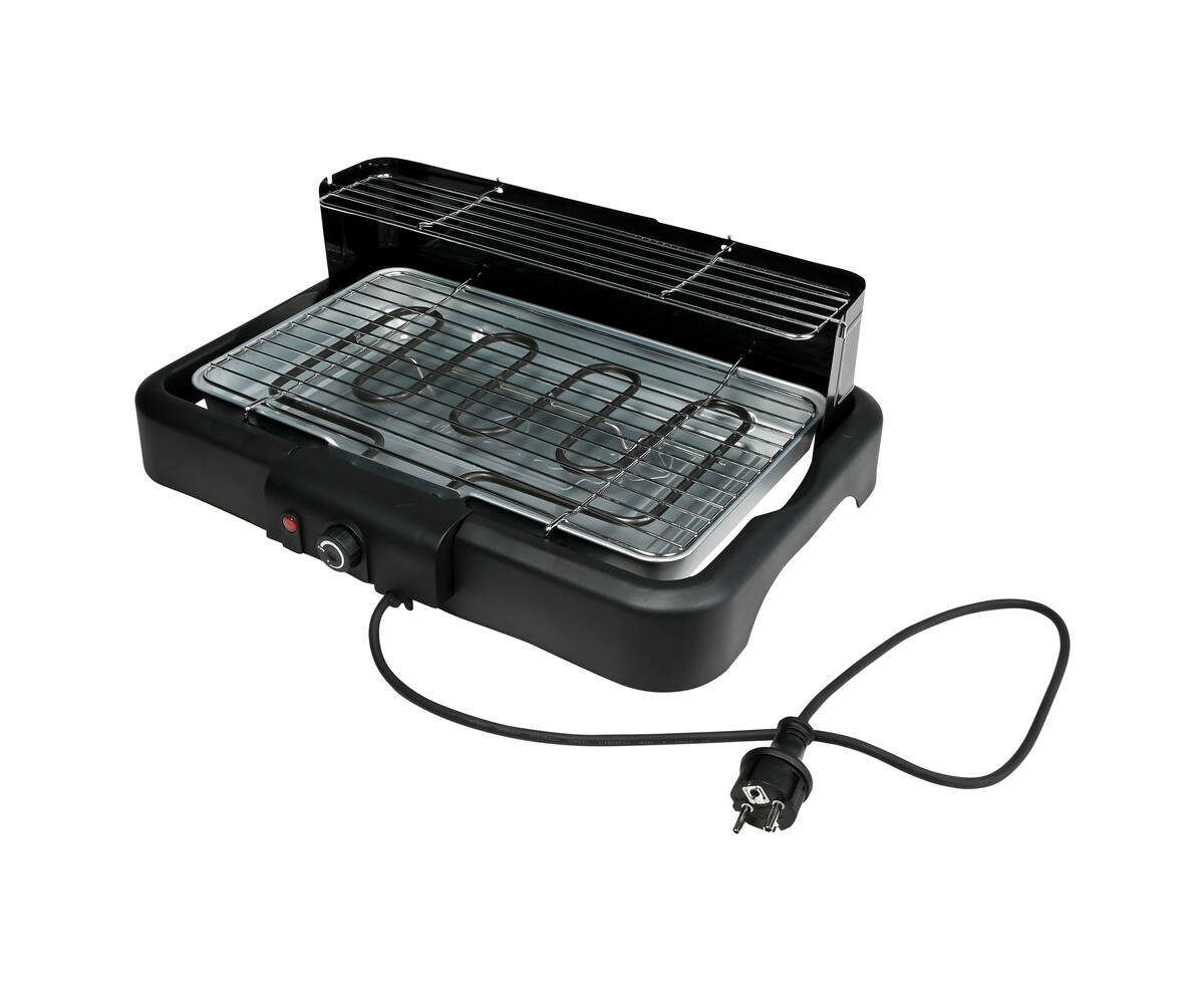 Elektrische BBQ 2-in-1: 1800W, voor binnen/buiten, 39x23cm grillplaat