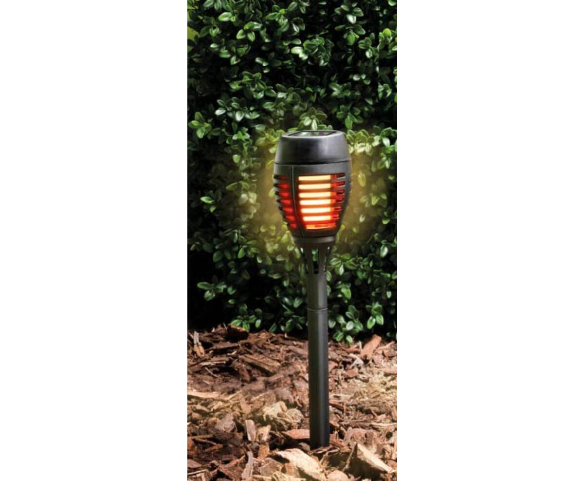 Solar Tuinlamp 48cm, 12 LED's, Vlameffect, 6-8u Lichtduur, Solar Oplaadbaar