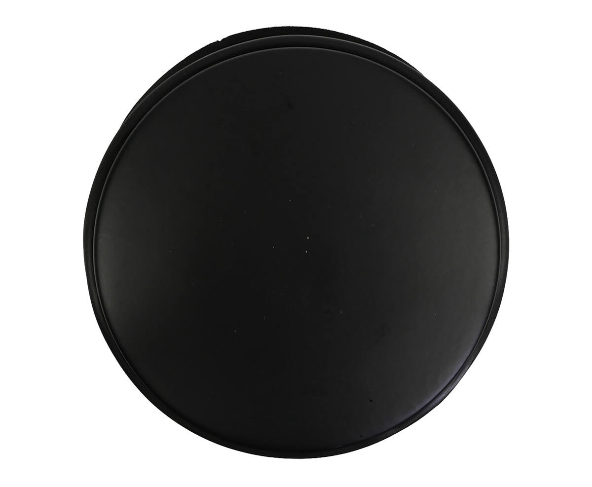 Zwarte RVS Deurstopper ø11 cm, Bescherming met Rubber, 1,1 kg