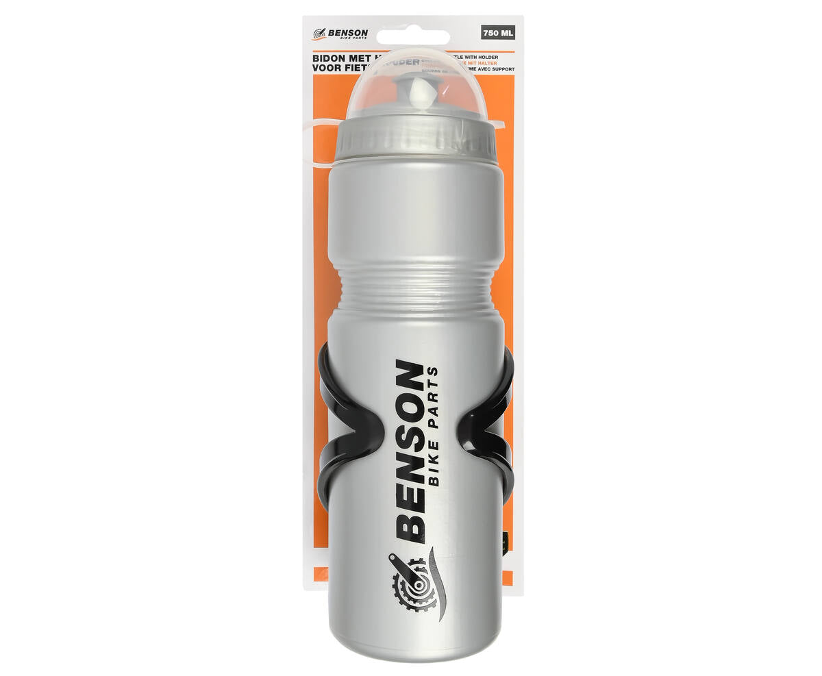750ml Fiets Bidon + Houder, Inclusief Schroeven, BPA-vrij Plastic