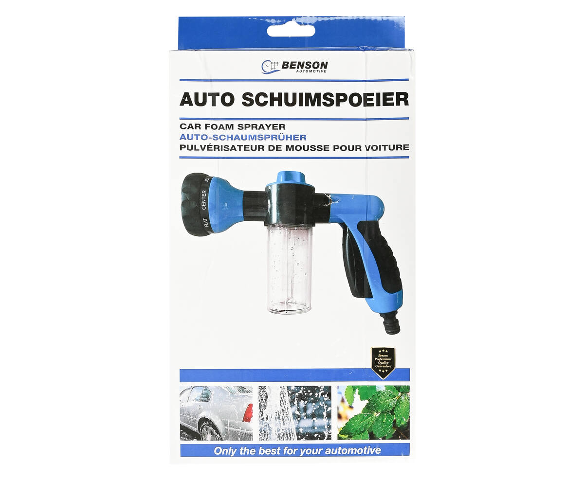 Auto Schuimsproeier 8-in-1, 100ml, 8 sproeipatronen, voor auto & tuin.