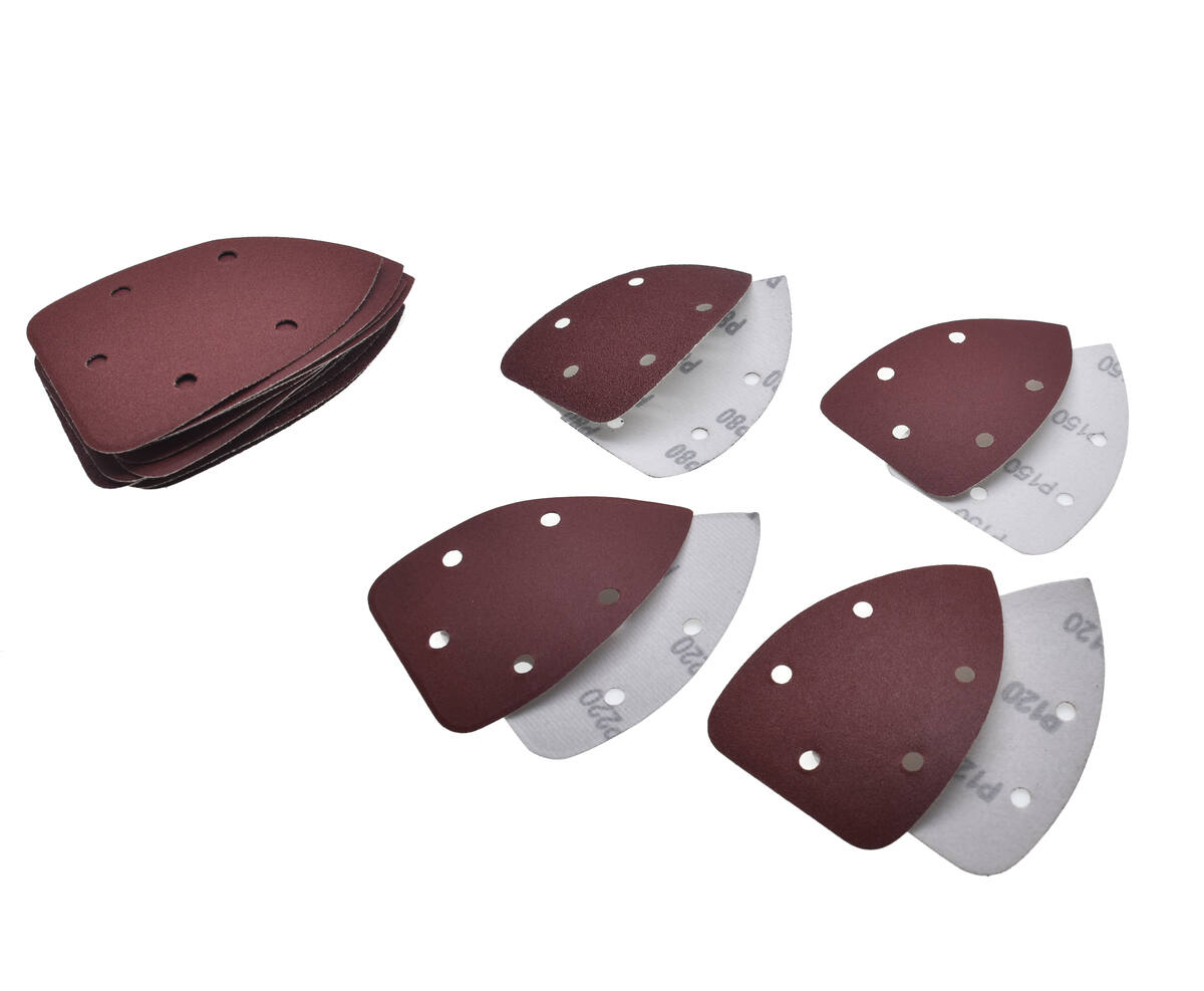 Driehoekige Schuurschijven 140x140x95mm, Set van 12 voor Delta 013534