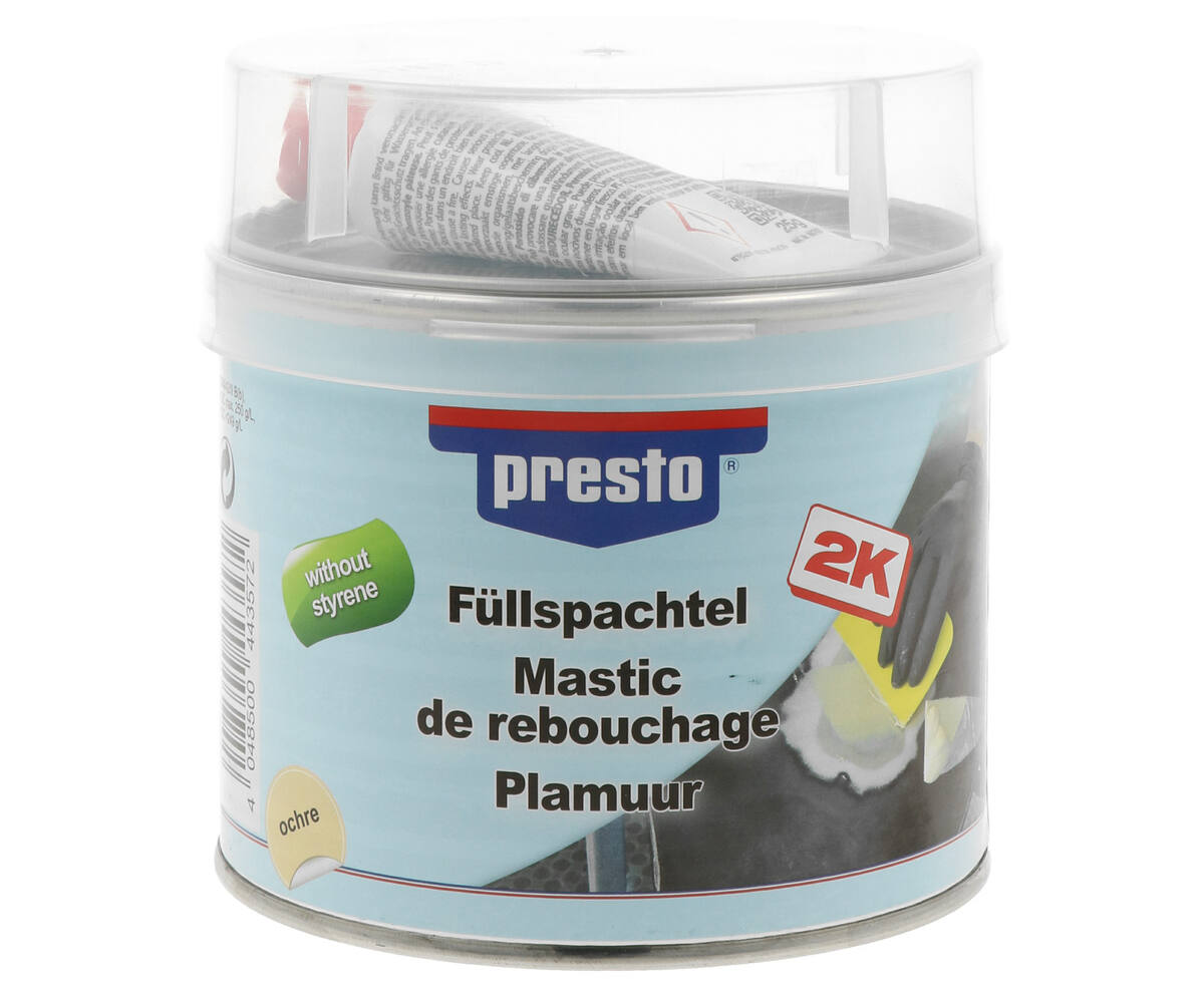 Presto Polyesterplamuur 1 kg - Sneldrogend, Schuurvriendelijk, TÜV-getest
