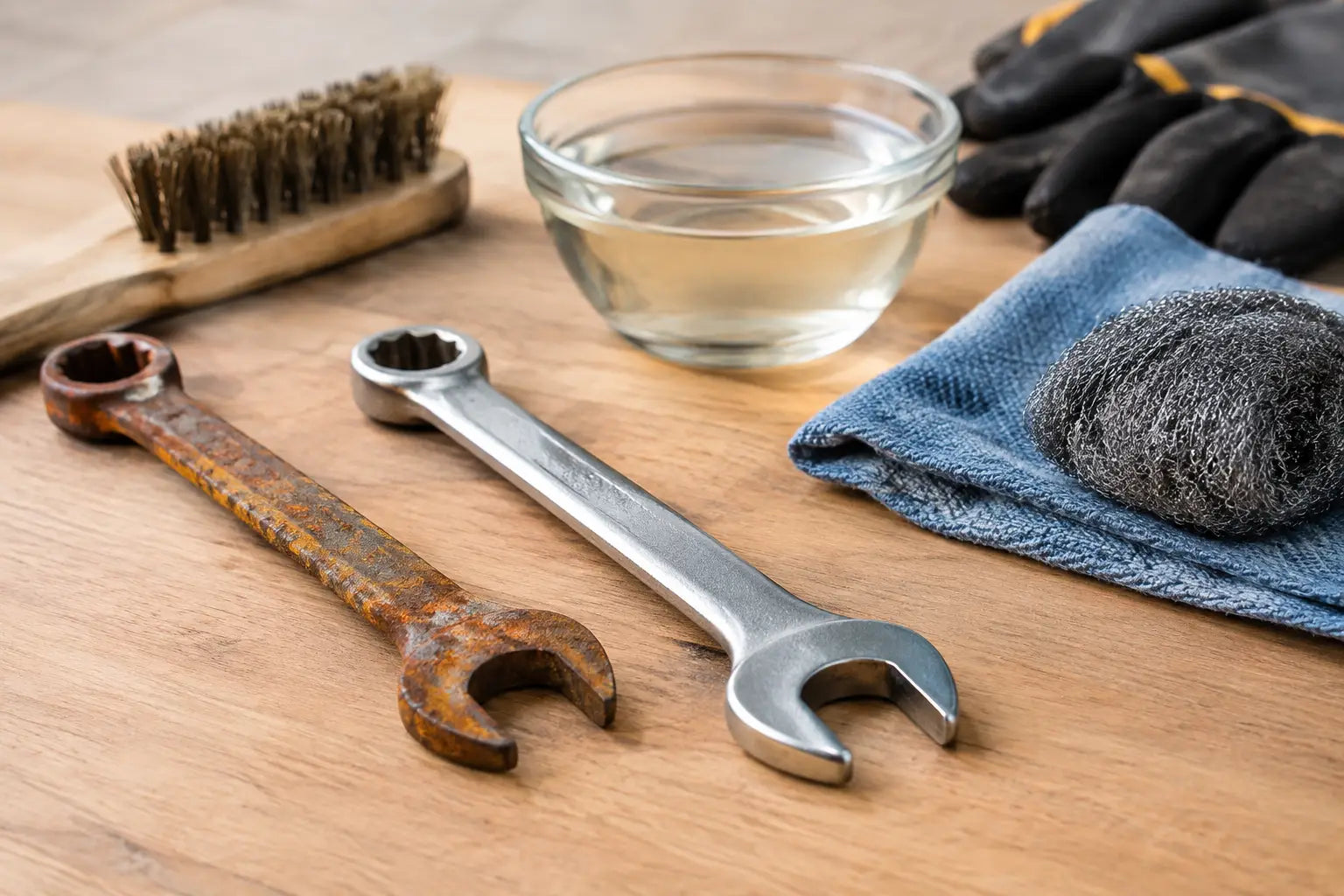 Roest verwijderen van gereedschap in 5 stappen