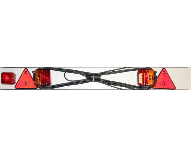 Verlichtingsbalk 1.2m, 9m kabel, mistlicht E4 voor aanhanger/trailer.