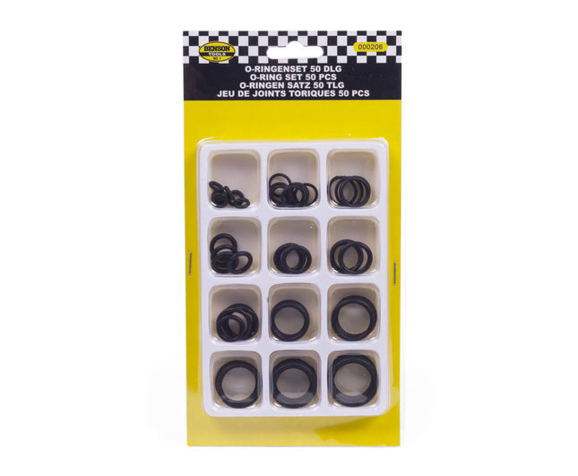 O-ringen Set 50 dlg: 50 maten rubber, oliebestendig, voor auto's & sanitair