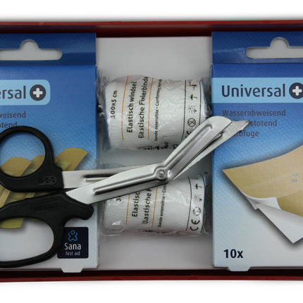 Verbanddoos 46 dlg – 5 cm, 6 cm, 3 m, Voor zowel professioneel als particulier gebruik