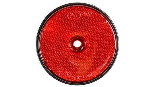 Reflector rond rood + gat 60 mm E4