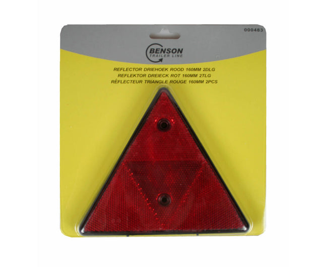 Reflector Driehoek Rood 155 mm - Set van 2 voor Voertuigzichtbaarheid