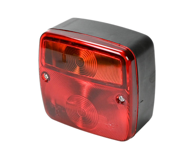 Vierkant Aanhangwagen Achterlicht E9, 110x110mm, 12V, Inclusief Bevestiging