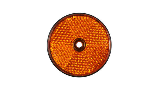 Reflector rond oranje + gat 60 mm E4