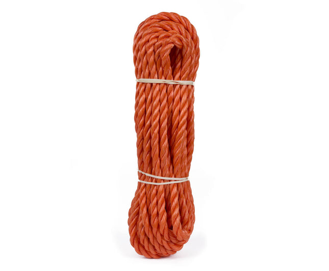 Touw 8mm x 10m Oranje, 960kg breekkracht voor kamperen en ladingen.