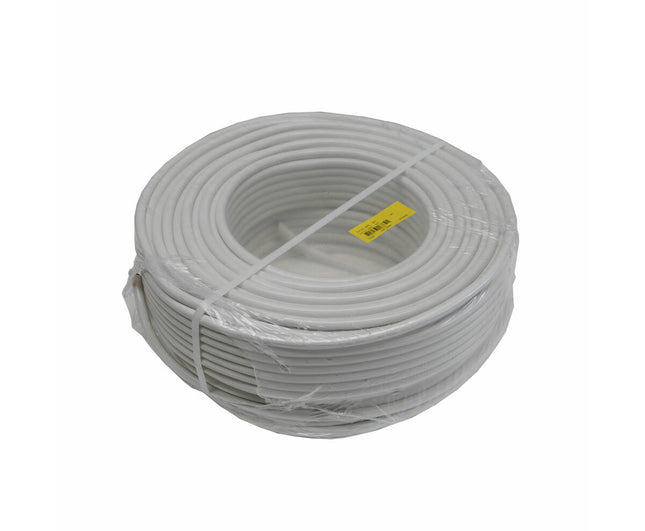 Witte Stroomkabel 100m 3x1.50mm², ideaal voor verlichting aansluiten.